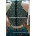 High Quality Handmade 2 Piece Beaded Evening Dress New Design Long Sleeveless Formal Occasion Dress